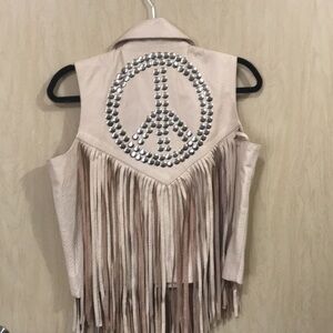 New! Understated Leather Peace Vest